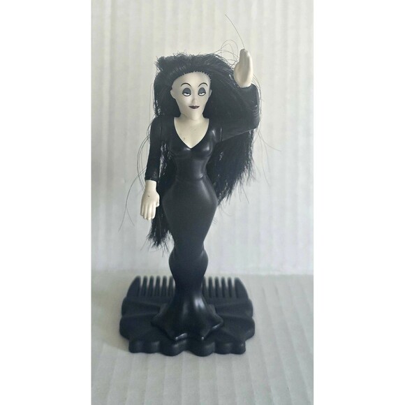 Addams Family Morticia Burger King Happy Meal Toy 2019 Figure w/ Comb Base Stand - Picture 1 of 5